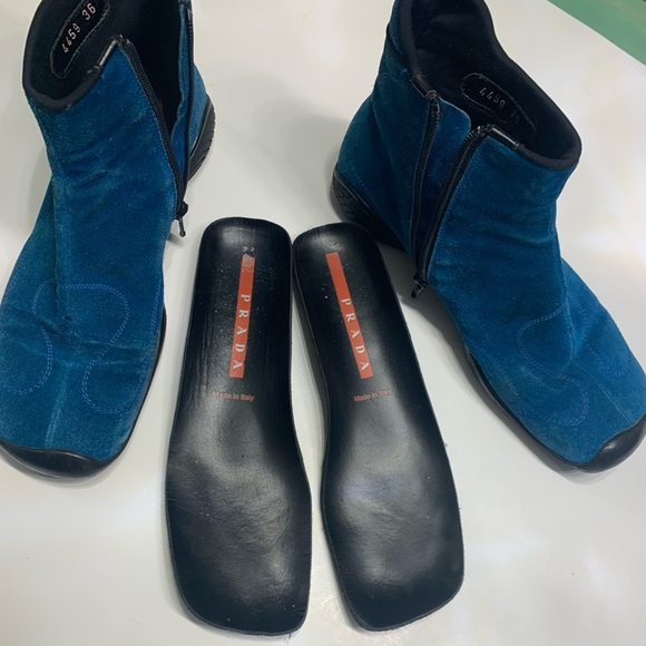 PRADA authentic Sport Ocean Blue Ankle Boots - Picture 2 of 16